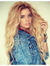 Sexy Long Blonde Human Hair Wigs