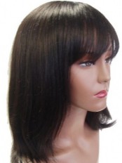 Medium Length 100% Human Hair Wig