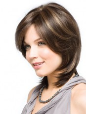 Mid-Length Straight Synthetic Wig