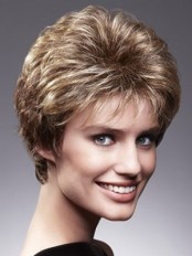 Short Razored Top Human Hair Lace Front Wig