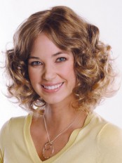 Mid-Length Curly Remy Human Hair Wig