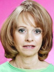 Super Simple Womens Wig Short Straight Full Lace Wig with Soft Layers 100% Human Hair about 10 Inches for Over 50s
