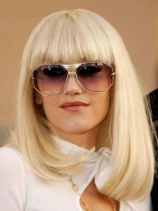 Exquisite Custom Tailored Long Straight Bob Hair Wigs with Full Bang 100% Human Hair about 16 Inches