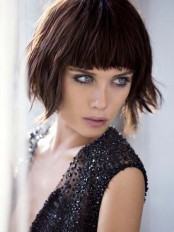 Messy Bob Hairstyle Hip Smart Capless Wig 100% Indian Real Human Hair about 8 Inches