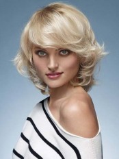 Charming Pretty Medium Capless wig for woman about 12 Inch