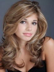 Long Wavy Lace Human Hiar Wig