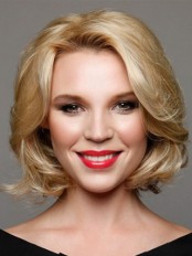 Medium Length Wavy Luxury Human Hair Wig