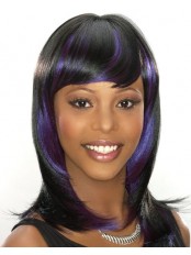 Silky Straight Medium Synthetic Wig