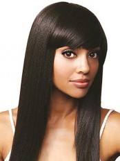 16" Silky Straight Remy Human Hair Lace Front Wig