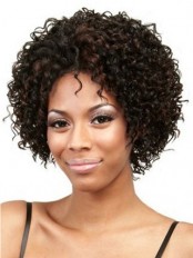 10" Tight Spiral Curls Synthetic Lace Front Wig