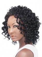 Medium Length Curly Capless Synthetic Wig