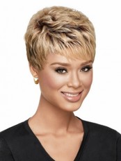 Delicate Short Straight African American Lace Wigs for Women 4 Inch