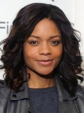Mysterious Medium Curly Sepia African American Lace Wigs