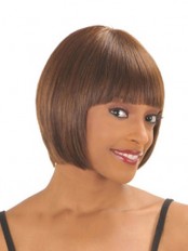 Top-rated Short Straight Full Bang African American Wigs for Women 10 Inch 