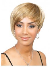 Hot Short Straight Full Bang African American Wigs for Women