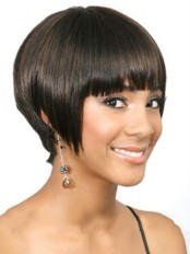 Wigs For Sale Short Straight Full Bang African American Wigs for Women