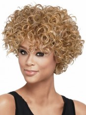 Sale Wigs Short Curly Blonde African American Wigs