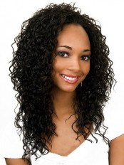 Dream Curly No Bang African American Lace Wigs for Women