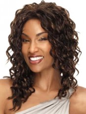 Online Medium Curly African American Lace Wigs for Women 14 Inch
