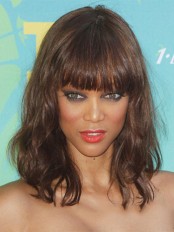 Ingenious Medium Wavy Brown African American Wigs