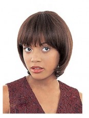 Affordable Short Straight Full Bang African American Wigs for Women 10 Inch