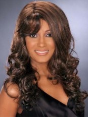Pretty Long Wavy African American Wigs for Women 22 Inch