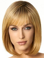 Blunt Cut To-The-Shoulder length Wig
