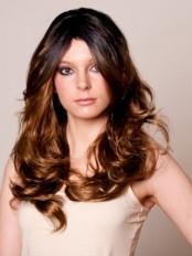 Fearne - Wavy Black in to Brown Dip-Dye Wig