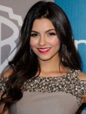 24" Victoria Justice Elegant Long Wavy Full Lace Wig