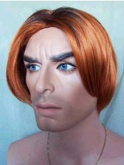 Sketchy Short Straight Synthetic Lace Front Wig for Man