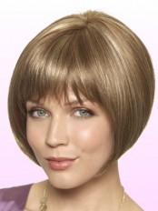 Hand-Sewn Lace Front Top Grey Bob Wig