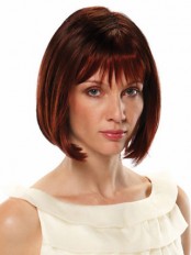 Classic Straight Bob Style Synthetic Capless Wig
