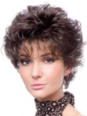Short Curly Classic Style Synthetic Capless Wig