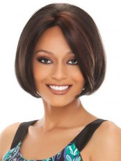 10" Straight Synthetic Half Wig