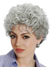 Classic Sstyle With Soft Waves Grey Wig