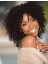 Curly Black Shoulder Length Remy Hair Wigs