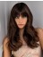 Long Wavy With Bangs Remy Human Hair Wig