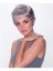 Shimmering Grey Short Synthetic Wigs