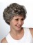 Modern Layered Short Grey Wigs
