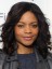 Mysterious Medium Curly Sepia African American Lace Wigs