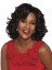 Modern Medium Wavy Black African American Lace Front Wigs for Women