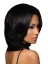 Quality Wig Straight Black No Bang African American Lace Wigs for Women 12 Inch
