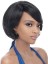 Online Short Straight Black Side Bang African American Lace Wigs for Women