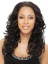 Soft Long Curly Black No Bang African American Lace Wigs for Women 18 Inch