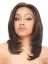 Simple Medium Straight No Bang African American Lace Wigs for Women 14 Inch 