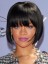 Short Straight Black African American Wigs for Women 8 Inch
