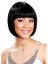 Wonderful Short Straight Black Full Bang African American Wigs for Women 10 Inch