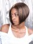 Fashionable Short Straight No Bang African American Lace Wigs for Women
