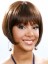 Perfect Short Straight Full Bang African American Wigs for Women