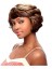 Fashionable Short Wavy Full Bang African American Wigs for Women